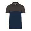 UNISEX ECO-FRIENDLY TWO-TONE SHORT SLEEVE POLO SHI (XS, Navy/Dark Grey)