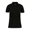 LADIES' SHORT-SLEEVED CONTRASTING DAYTODAY POLO SH (S, Black/Silver)