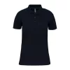 LADIES' SHORT-SLEEVED CONTRASTING DAYTODAY POLO SH (XL, Navy/Light Royal Blue)