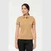 LADIES' SHORT-SLEEVED CONTRASTING DAYTODAY POLO SH (L, Navy/Silver)