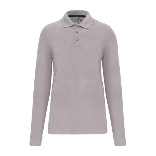 MEN'S LONG-SLEEVED POLO SHIRT (4XL, Oxford Grey)