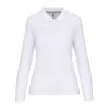 LADIES' LONG-SLEEVED POLO SHIRT (XL, Arctic White)