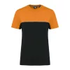UNISEX ECO-FRIENDLY SHORT SLEEVE TWO-TONE T-SHIRT (4XL, Black/Orange)
