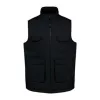 UNISEX PADDED MULTI-POCKET POLYCOTTON VEST (XL, Deep Black)