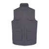 UNISEX PADDED MULTI-POCKET POLYCOTTON VEST (2XL, Convoy Grey)