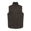 UNISEX PADDED MULTI-POCKET POLYCOTTON VEST (M, Dark Grey)