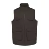 UNISEX PADDED MULTI-POCKET POLYCOTTON VEST (S, Dark Grey)