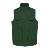 UNISEX PADDED MULTI-POCKET POLYCOTTON VEST (L, Forest Green)