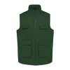 UNISEX PADDED MULTI-POCKET POLYCOTTON VEST (XS, Forest Green)
