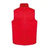 UNISEX PADDED MULTI-POCKET POLYCOTTON VEST (L, Red)