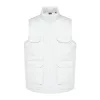 UNISEX PADDED MULTI-POCKET POLYCOTTON VEST (3XL, White)
