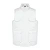 UNISEX PADDED MULTI-POCKET POLYCOTTON VEST (3XL, White)