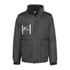 DETACHABLE-SLEEVED WORKWEAR PARKA (2XL, Deep Black)