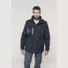 DETACHABLE-SLEEVED WORKWEAR PARKA (XL, Deep Black)