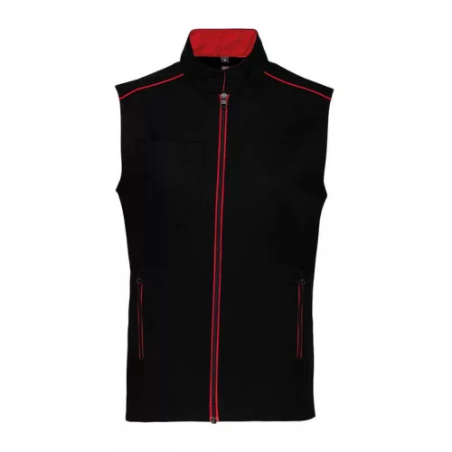 MEN'S DAYTODAY GILET (S, Black/Red)