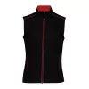 LADIES' DAYTODAY GILET (S, Black/Red)