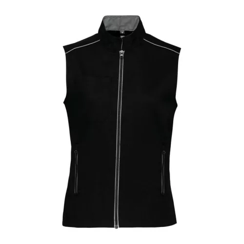 LADIES' DAYTODAY GILET (2XL, Black/Silver)