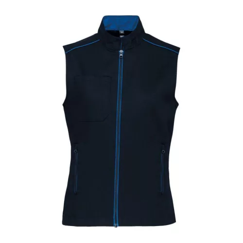 LADIES' DAYTODAY GILET (S, Navy/Light Royal Blue)