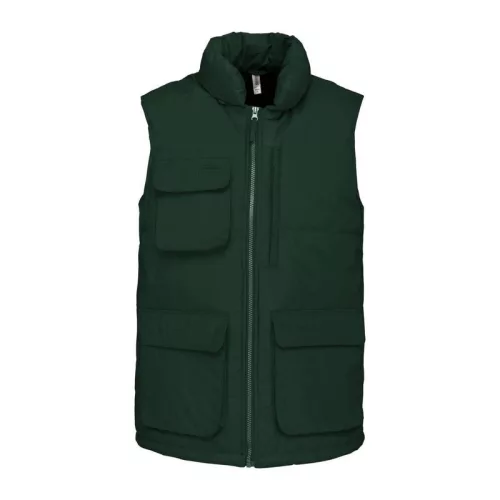 QUILTED BODYWARMER (S, Forest Green)