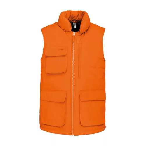 QUILTED BODYWARMER (S, Orange)