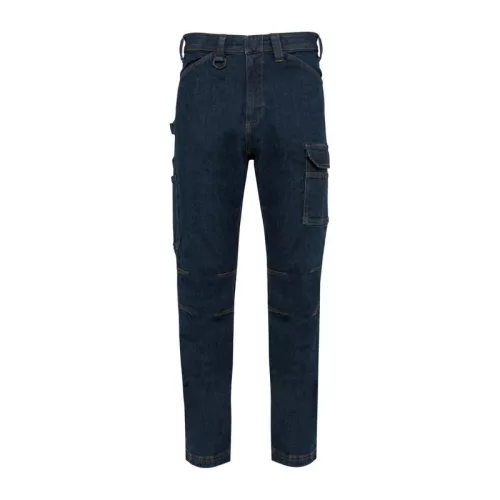 MEN'S MULTIPOCKET DENIM TROUSERS (36, Blue Rinse)