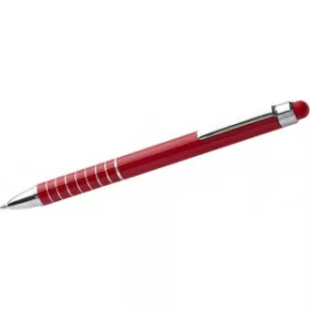 Alumínium golyóstoll érintővel (12.5cm, piros)