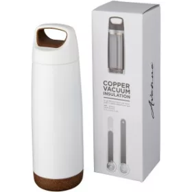   Valhalla réz-vákuumos sportpalack, 600 ml (25,5 x d: 8 cm, fehér)