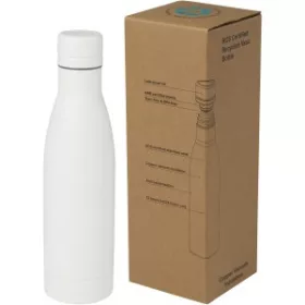   Vasa újraacél réz-vákuumos palack (26,4 x d: 7,05 cm, fehér)