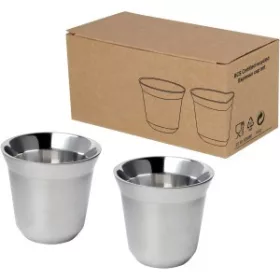   Duo RCS rozsdamentes acél kávéskészlet, 80 ml (6.2 x 6 x 6.2 x d: 6, ezüst)