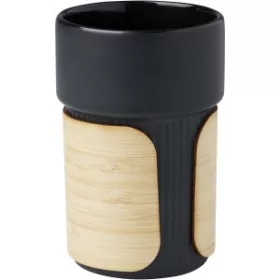 Fiko pohár bambusz pánttal, 340 ml (fekete)