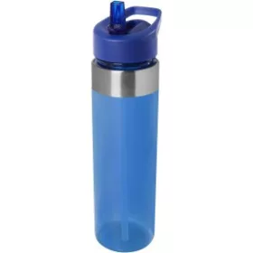   Dylan tritán palack ivószárral, 650 ml (24,5 x d: 6,7 cm, kék)