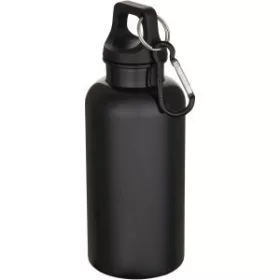   Oregon műanyag kulacs karabinerrel, 400 ml (6,7 x 18,3 x 6,7 x d, fekete)