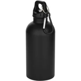 Oregon újraacél vizespalack karabinerrel, 400 ml (fekete)
