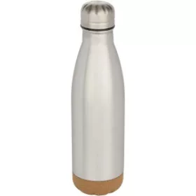   Cove duplafalú vizespalack parafával, 500 ml (7,1 x 26,3 x 4,2 x d, ezüst)
