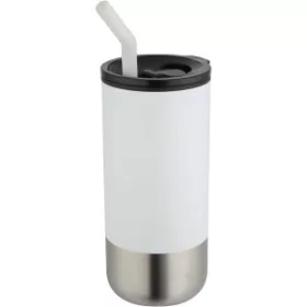   Grayson hőszigetelt pohár szívószállal, 480 ml (8 x 16,8 x 8 x d: 7,, fehér)
