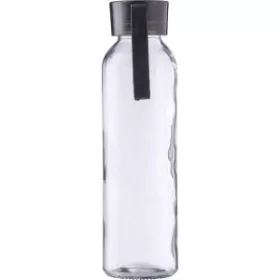 Üveg vizespalack (23cm d6.3cm, fekete)