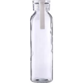 Üveg vizespalack (23cm d6.3cm, fehér)