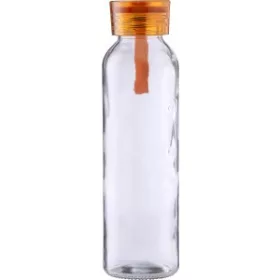 Üveg vizespalack (23cm d6.3cm, narancs)