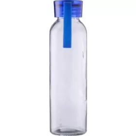 Üveg vizespalack (23cm d6.3cm, kék)