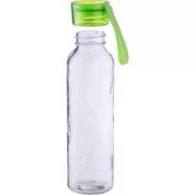 Üveg vizespalack (23cm d6.3cm, világoszöld)