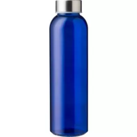 Színezett üveg vizespalack, 500 ml (22cmx6.3, kék)