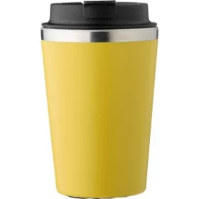 Utazóbögre, 350 ml (15, d:8.9cm, sárga)