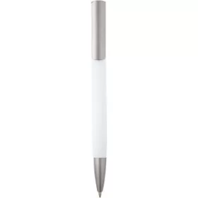   Ziggur aluminium golyóstoll kék tollbetéttel (14 x d: 1,1 cm, fehér)