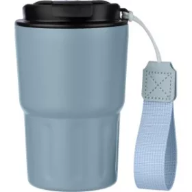   Duplafalú bögre, rozsdamentes acél, 320 ml (14.5cm x 8.8, kék)