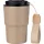 Duplafalú bögre, rozsdamentes acél, 320 ml (14.5cm x 8.8, bézs)