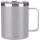 Duplafalú, rozsdamentes acél bögre, 300 ml (12.4cm x d8.6, szürke)