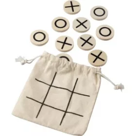 Tic-tac-toe játék natúr fából