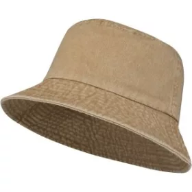Mitica előmosott napkalap (világosbarna)