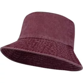 Mitica előmosott napkalap (bordó)