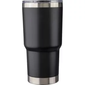   Rozsdamentes acél duplafalú bögre, 590 ml (18, d:9cm, fekete)